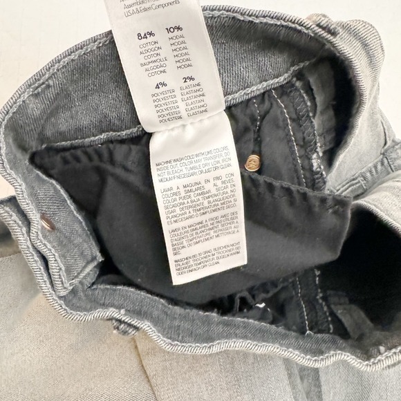 Mother The Swooner Supermoon Stripe Gray Skinny Jeans Size 25 - Picture 4 of 9